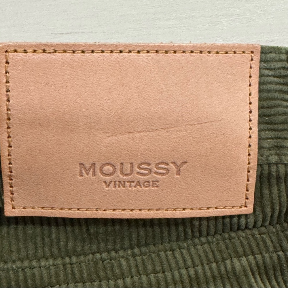 Moussy Vintage Ailey Corduroy Pant Olive Green Women's 27 Japan Skinny Straight - Picture 4 of 15